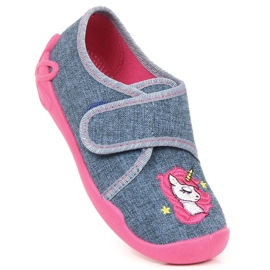 Chinelos de berçário com velcro de unicórnio Befado Jr BEF38 tolet Chinelos de berçário com velcro de unicórnio Befado Jr BEF38 tolet