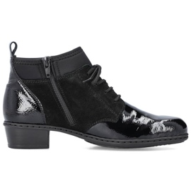 Botas isolantes lacadas em couro Rieker W RKR573 preto Botas isolantes lacadas em couro Rieker W RKR573 preto