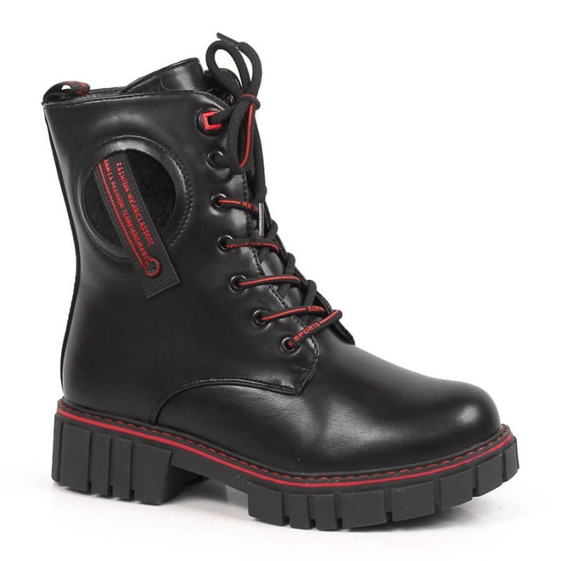 Botas isoladas com lã de ovelha NEWS Jr EVE381 preto