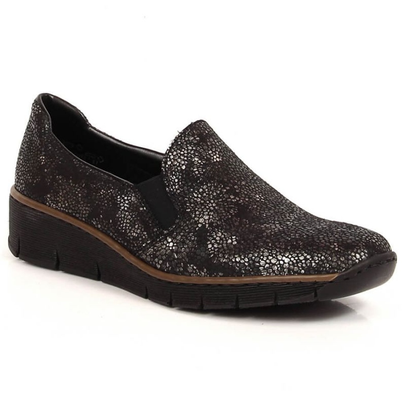 Sapatos confortáveis ​​com elásticos Rieker W RKR166B preto