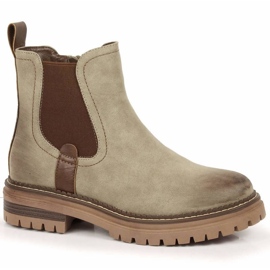 Botas Jodhpur na plataforma isolada eVento W EVE368A bege marrom