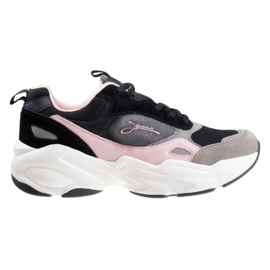 Sapatos Iguana Obenari W 92800347038 preto rosa cinza