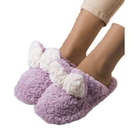Chinelos macios roxos Rabit tolet Chinelos macios roxos Rabit tolet