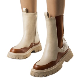 Bota bege e marrom Valeris