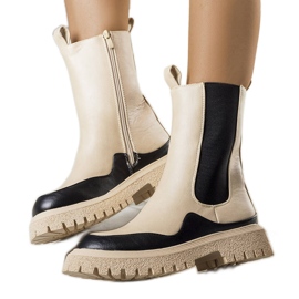 PA1 Botas bege e pretas da Valeris preto PA1 Botas bege e pretas da Valeris preto