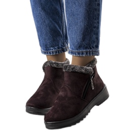 Botas de neve marrons com forro de pele, Wren marrom