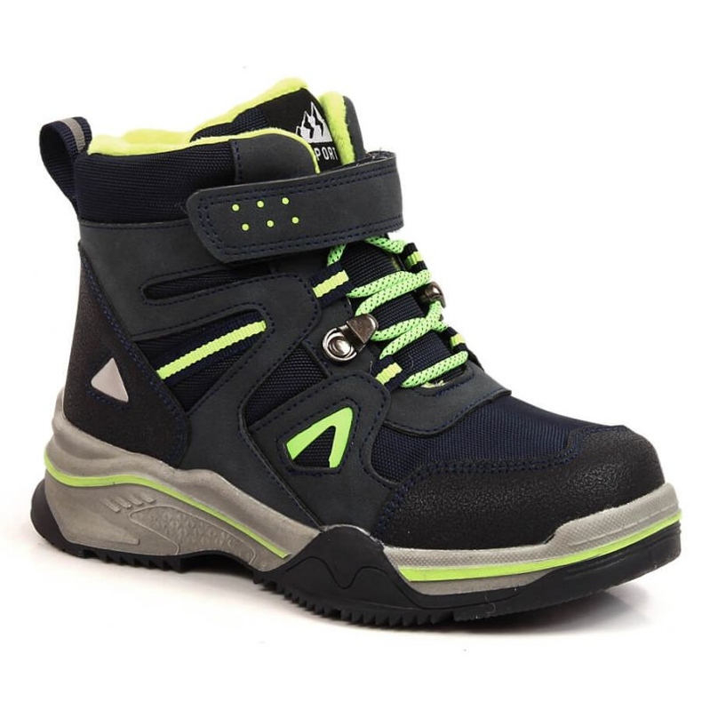 Sapatos isolados com lã de ovelha News Jr. EVE383B azul marinho