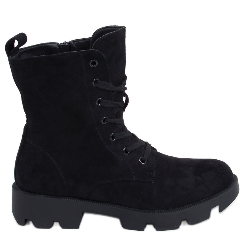 PA1 Bota de trabalho de camurça Pansy Black preto