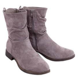 PA1 Botas rasas de camurça Theda Khaki bege