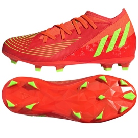 Chuteira Adidas Predator Edge.3 Fg Jr GW0980 vermelho laranjas e vermelhos