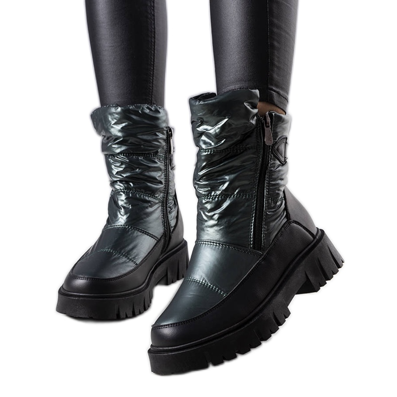 Botas de neve de mulher Koltso verdes preto
