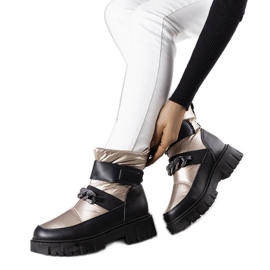 Botas de neve Ephraim com corrente de ouro preto