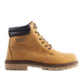 Botas de homem Kinze isoladas castanhas marrom