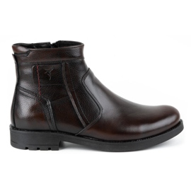 Olivier Botas masculinas de couro Chelsea de 302 MP kabir marrom