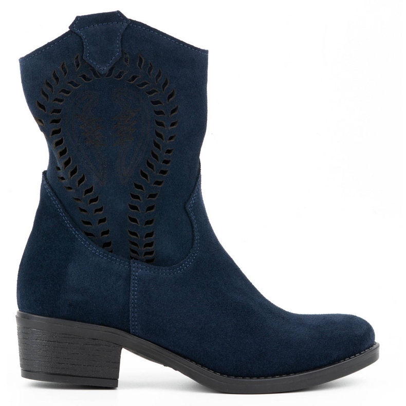 Olivier Bota Angela azul marinho de salto alto vazado para mulher