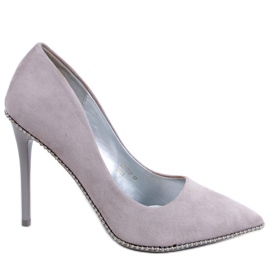 Alfinetes femininos elegantes Linor Gray cinza