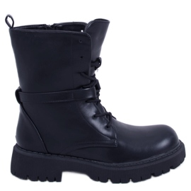 BM Botas com cadarço Barkley Black preto