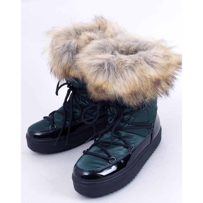 BM Botas de neve de mulher Amerie Green verde