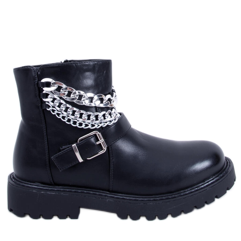 BM Botins Marvin Black com corrente preto