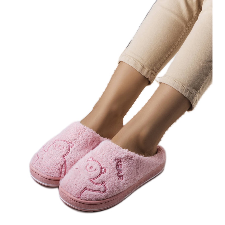 BM Pantufas macias rosa Smile Bear