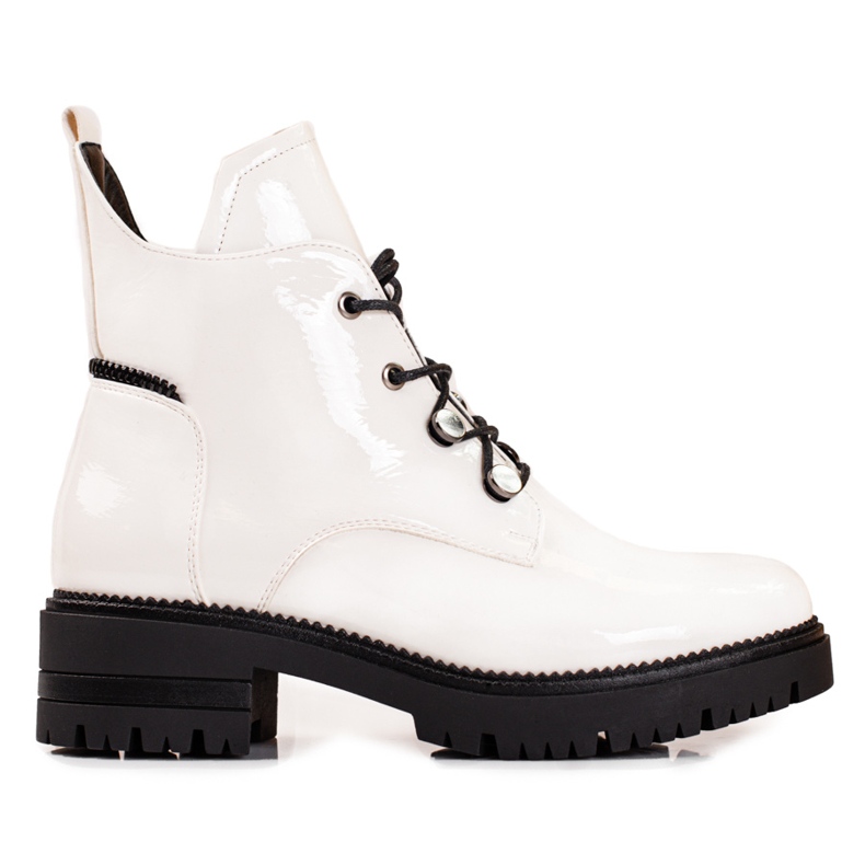 W. Potocki Botas Potocki de mulher lacadas a branco W. Potocki Botas Potocki de mulher lacadas a branco