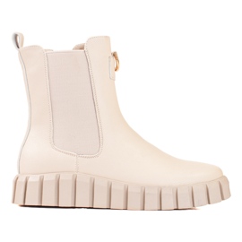 W. Potocki Botas com plataforma de mulher Potocki bege