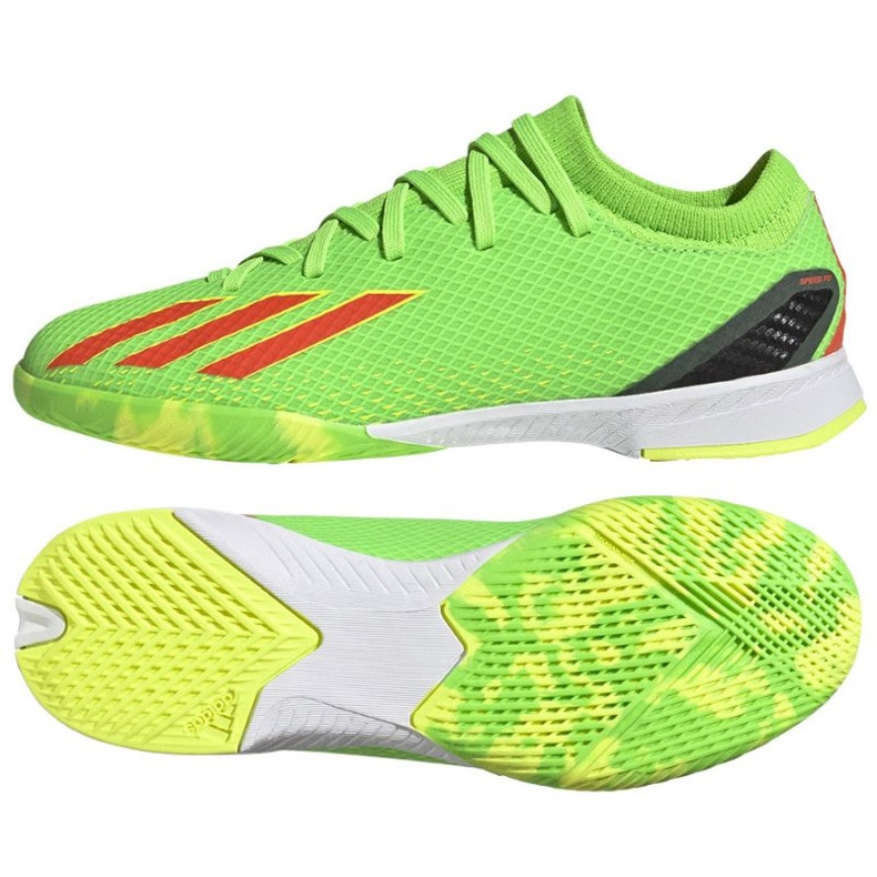 Chuteira Adidas X Speedportal.3 In Jr GW8468 verde verde Chuteira Adidas X Speedportal.3 In Jr GW8468 verde verde