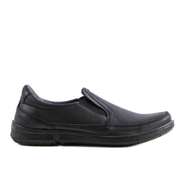 BM Sapatos slip-on de homem pretos Lazar