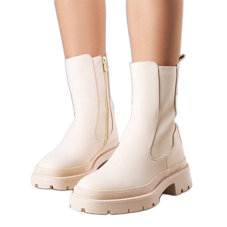 BM Botas com isolamento bege fosco, Coletta