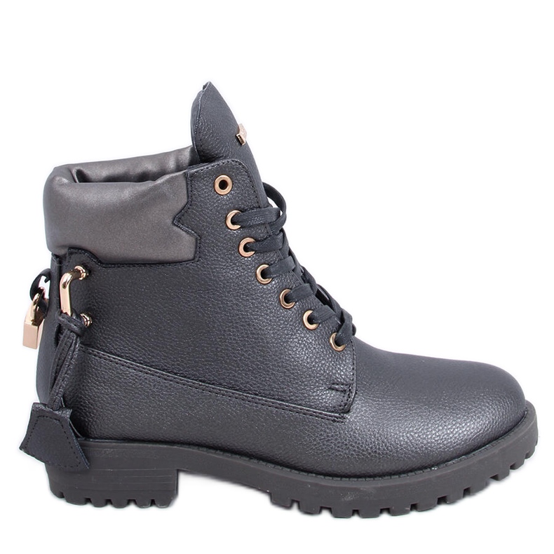 BM Botas com cadeado Glenn D.GREY cinza