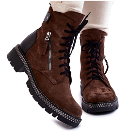 Botas isoladas em camurça Laura Messi 2508 Marrom