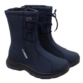 Botas de neve impermeáveis ​​de mulher, azul marinho DK