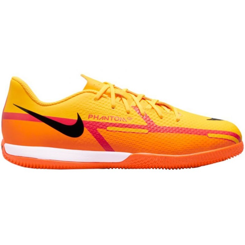 Chuteira Nike Phantom GT2 Academy Ic Jr DC0816-808 laranja laranjas e tintos Chuteira Nike Phantom GT2 Academy Ic Jr DC0816-808 laranja laranjas e tintos