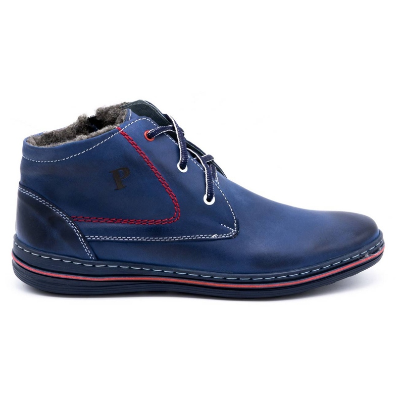 Polbut 339 botas de inverno masculinas azul marinho
