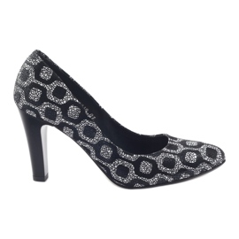 Espinto Bombas em um salto preto / branco Espinto Bombas em um salto preto / branco