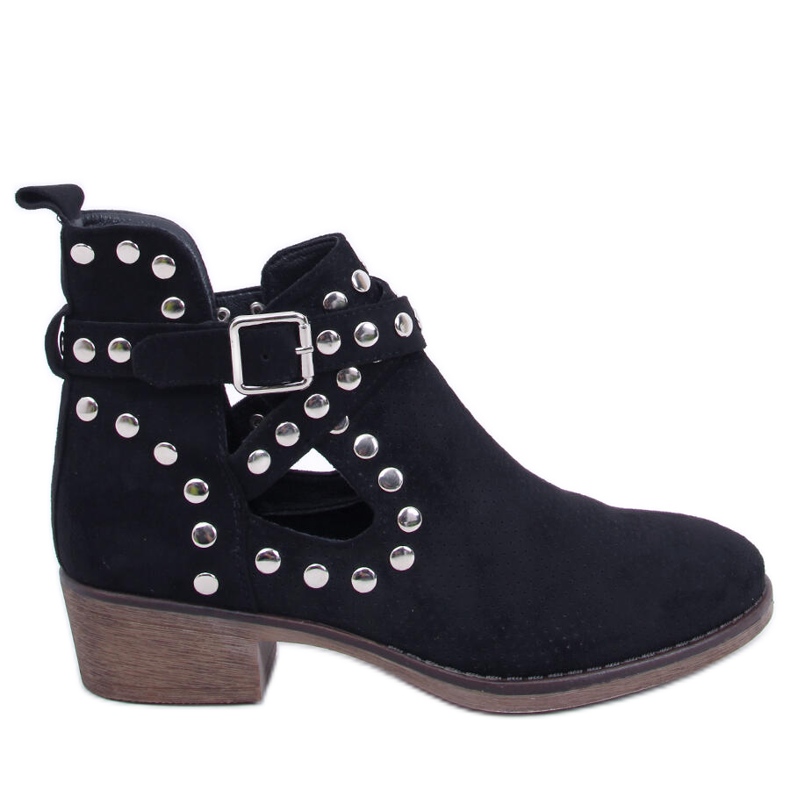 BM Botas cut out com tachas Shelby Black preto