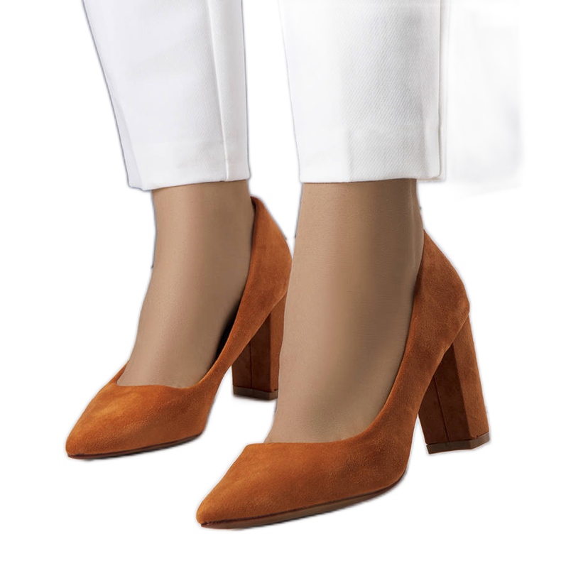 PA1 Scarpin salto alto da Achela castanho