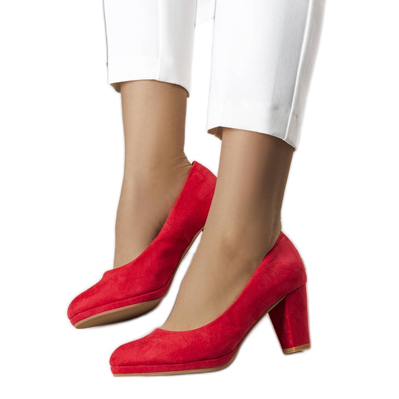 BM Sapatilha vermelha de salto alto Lauris vermelho BM Sapatilha vermelha de salto alto Lauris vermelho