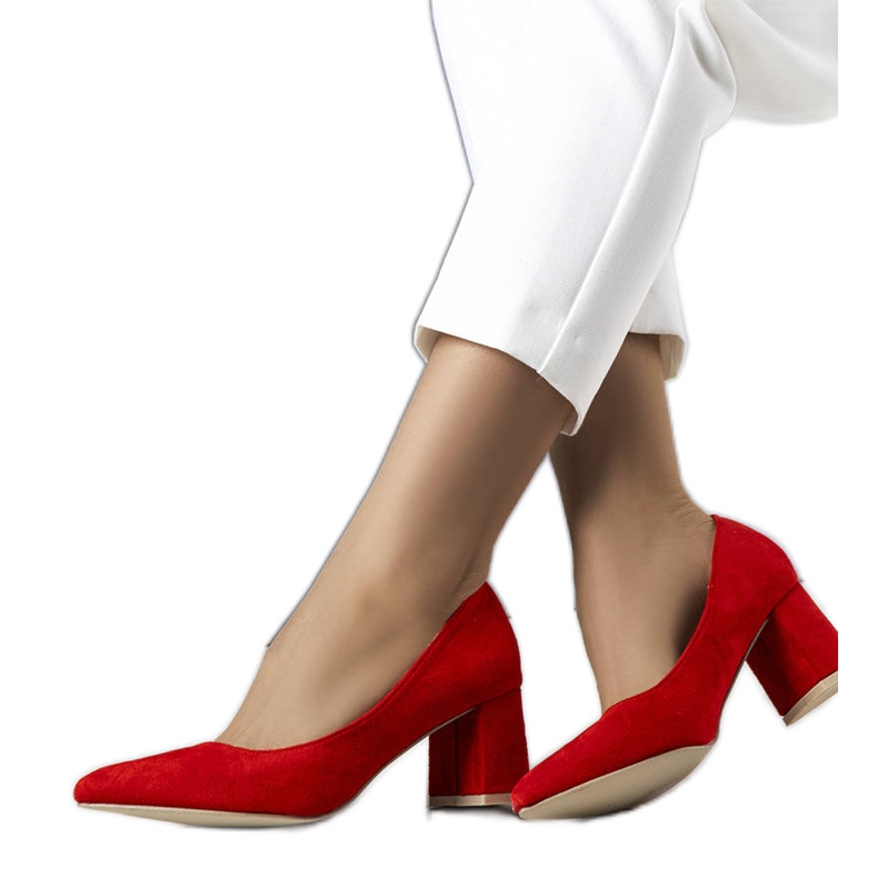 BM Sapatos de salto vermelhos da Sadilla