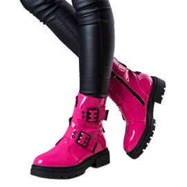 BM Botas com isolamento laqueado rosa, Faleri