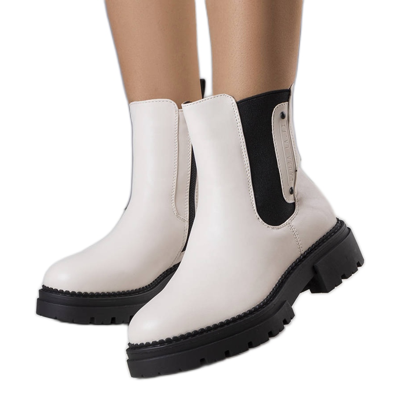 Botas com isolamento creme da Caron bege