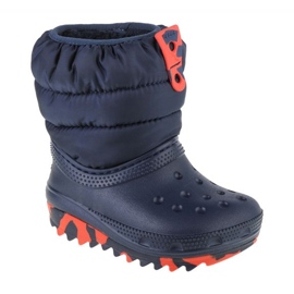 Bota Crocs Classic Neo Puff Infantil 207683-410 azul