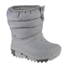 Bota Crocs Classic Neo Puff Infantil 207683-007 cinza