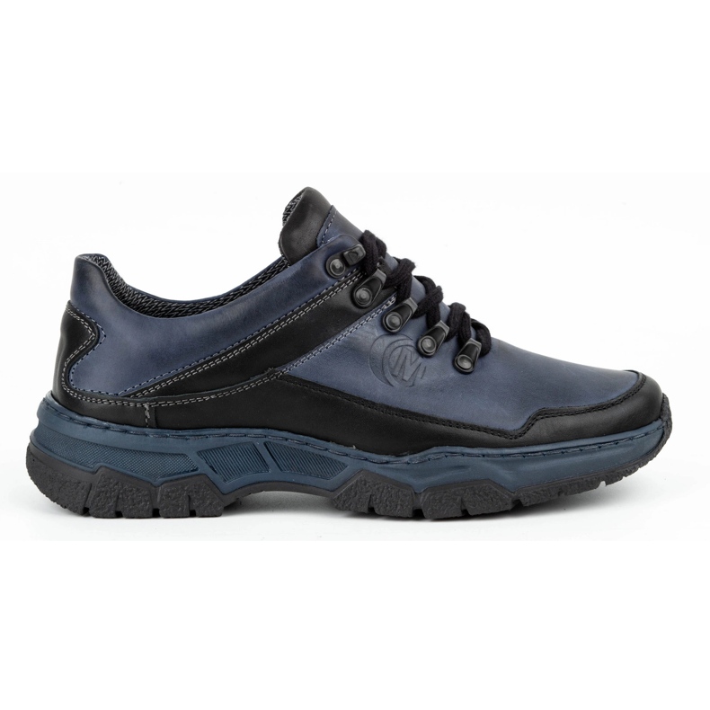 Olivier Sapatos casuais de homem em pele 842MA azul marinho