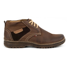 Olivier Botas de inverno de homem em pele 219GT castanho marrom