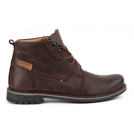 Olivier Botas de inverno de homem em pele 151GT castanho marrom