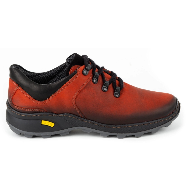 Olivier Sapatos de trekking de homem em pele 890MA vermelho