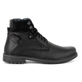 Olivier Botas de inverno de homem em pele 135GT pretas preto