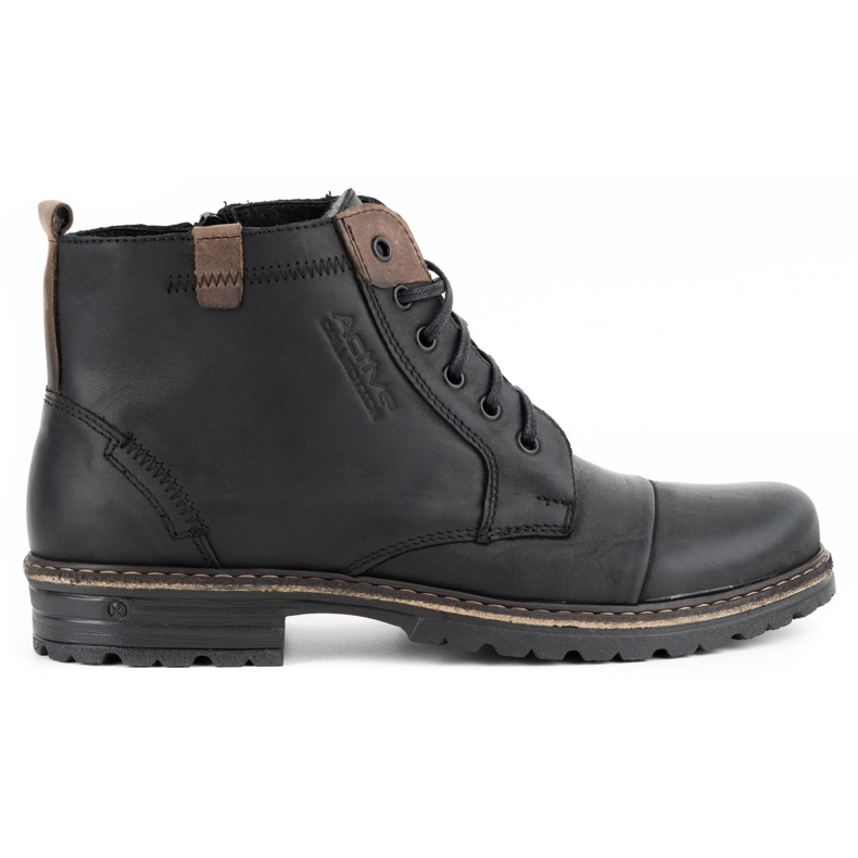 Polbut Sapatos de couro de inverno masculino 403S preto