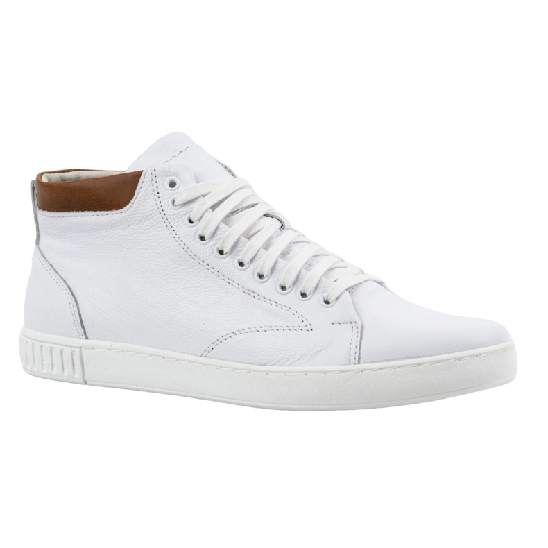 Polbut Sapatos rasteiras em pele de homem 2108sw branco